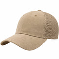 Beige Baseballkappe mit Mesh-Rückseite und Verstellbarem Verschluss