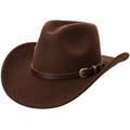 Brauner Cowboyhut mit Lederband