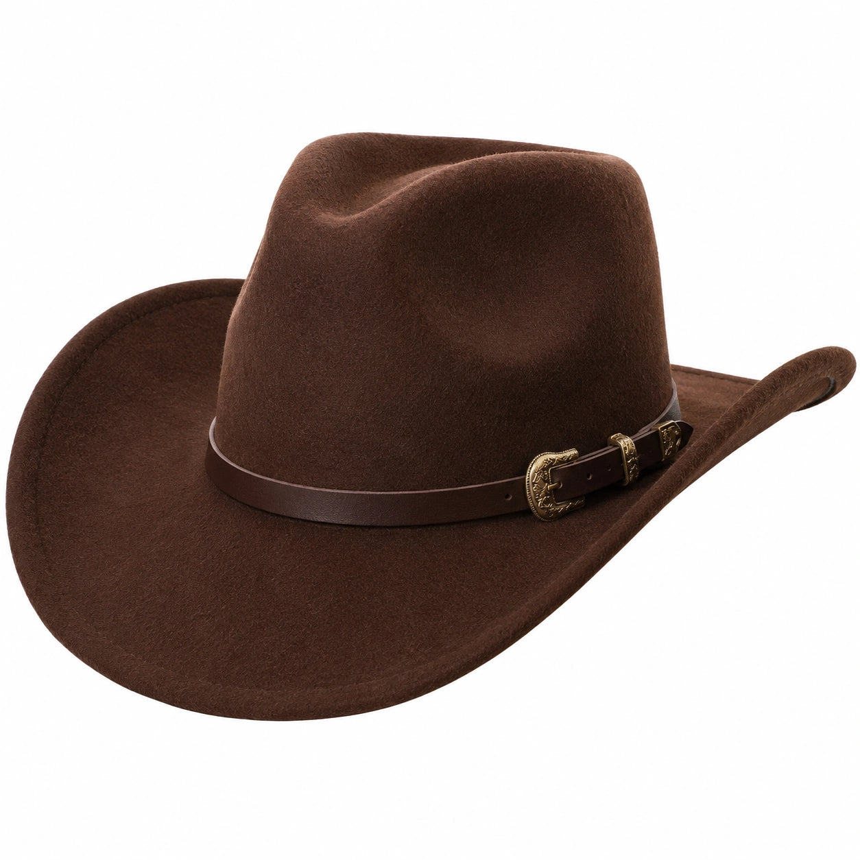 Brauner Cowboyhut mit Lederband