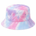 Unisex Batik Fischerhut Rosa/Lila/Blau