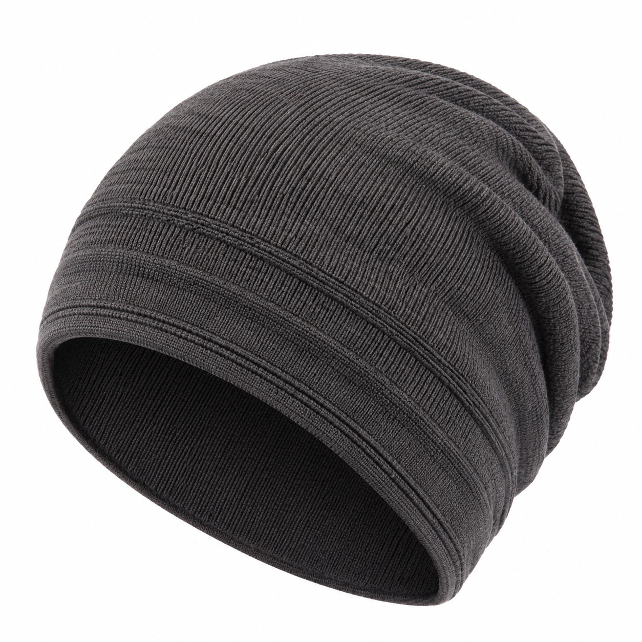 Dunkelgraue Unisex Beanie-Mütze für Alltag und Outdoor