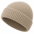Unisex Rippstruktur Beanie in Beige