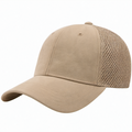 Beige Baseballkappe mit Mesh-Rückseite und Verstellbarem Verschluss