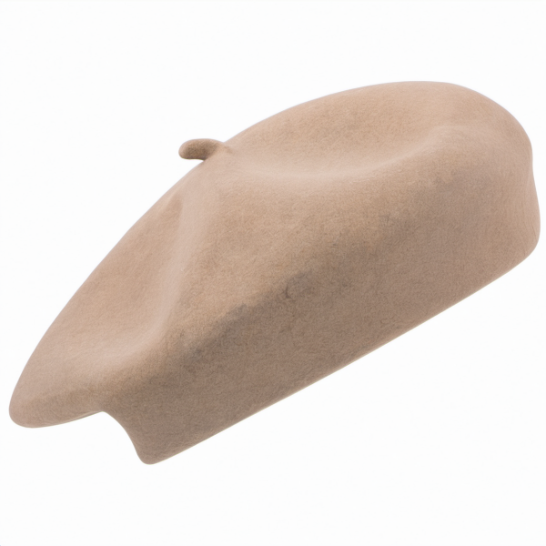 Damen Barett Hut Beige Einheitsgröße