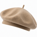 Damen Baskenmütze Beige Einheitsgröße