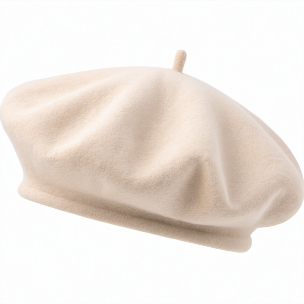 Elegantes Damen-Barett Beige Einheitsgröße