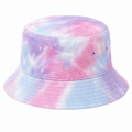 Unisex Batik Fischerhut Rosa/Lila/Blau