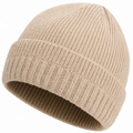 Unisex Strickmütze Beige