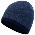 Warme Blaue Strickmütze mit Fleece-Futter für Erwachsene